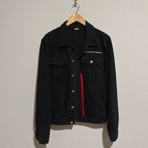 GEO Black Denim Jacket size M